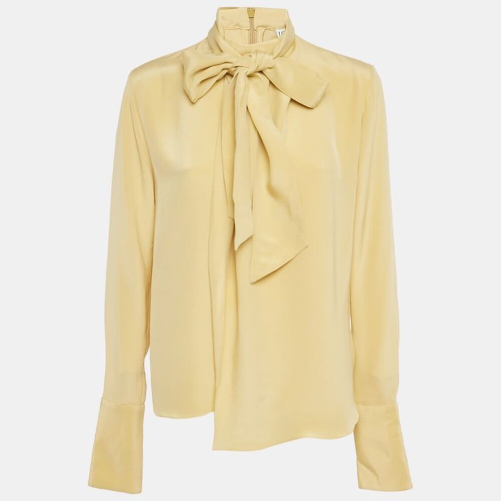 Loewe Yellow Front Detailed Blouse Silk Blouse S